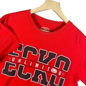 Y2K Ecko‎ Unlimited T-Shirt Mens Medium Red Graphic Logo Short Sleeve Tee Top